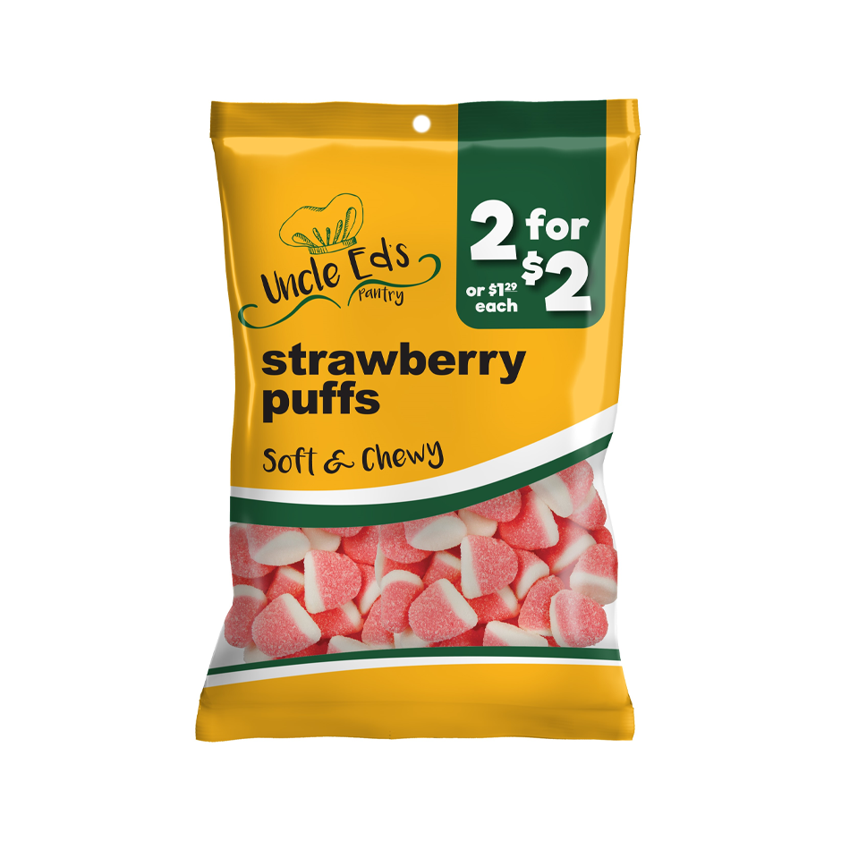 Gummy Strawberry Puffs